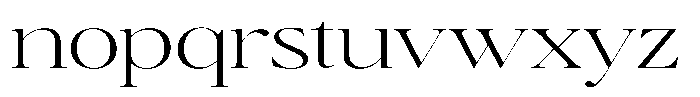 Brillane Serif  Brillane Extra Light Expanded Font LOWERCASE