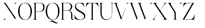 Brillane Serif  Brillane Extra Light Semi Condensed Font UPPERCASE