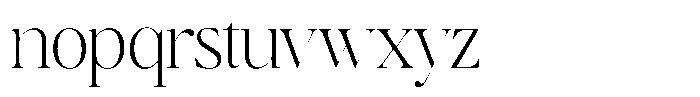 Brillane Serif  Brillane Extra Light Semi Condensed Font LOWERCASE