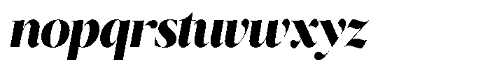 Brillane Serif  Brillane Italic Black Condensed Font LOWERCASE