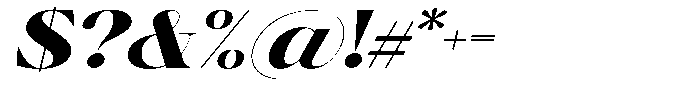 Brillane Serif  Brillane Italic Black Expanded Font OTHER CHARS