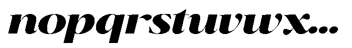 Brillane Serif  Brillane Italic Black Expanded Font LOWERCASE