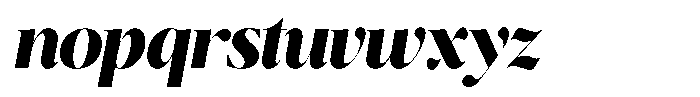 Brillane Serif  Brillane Italic Black Semi Condensed Font LOWERCASE
