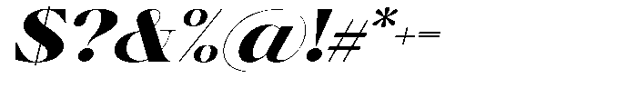 Brillane Serif  Brillane Italic Black Semi Expanded Font OTHER CHARS