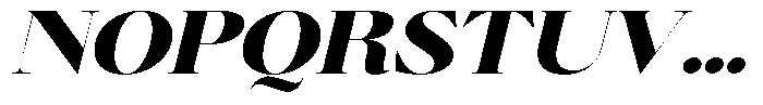 Brillane Serif  Brillane Italic Black Semi Expanded Font UPPERCASE