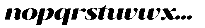 Brillane Serif  Brillane Italic Black Semi Expanded Font LOWERCASE