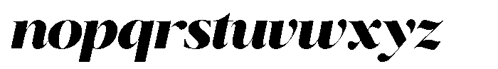 Brillane Serif  Brillane Italic Black Font LOWERCASE