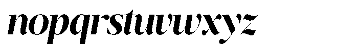 Brillane Serif  Brillane Italic Bold Condensed Font LOWERCASE