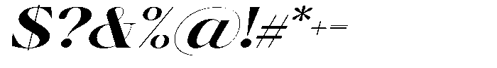 Brillane Serif  Brillane Italic Bold Expanded Font OTHER CHARS
