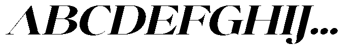 Brillane Serif  Brillane Italic Bold Expanded Font UPPERCASE
