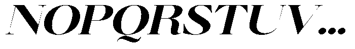 Brillane Serif  Brillane Italic Bold Expanded Font UPPERCASE