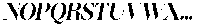 Brillane Serif  Brillane Italic Bold Semi Condensed Font UPPERCASE