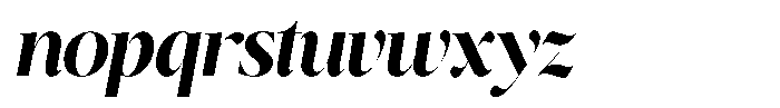 Brillane Serif  Brillane Italic Bold Semi Condensed Font LOWERCASE