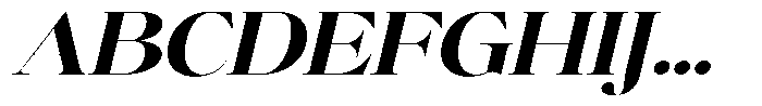 Brillane Serif  Brillane Italic Bold Semi Expanded Font UPPERCASE