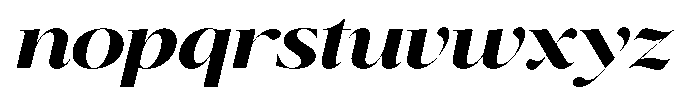 Brillane Serif  Brillane Italic Bold Semi Expanded Font LOWERCASE