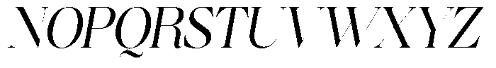 Brillane Serif  Brillane Italic Condensed Font UPPERCASE