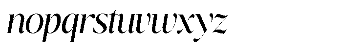 Brillane Serif  Brillane Italic Condensed Font LOWERCASE