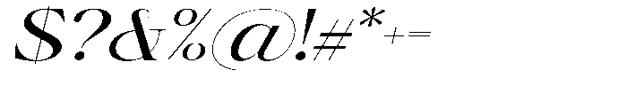 Brillane Serif  Brillane Italic Expanded Font OTHER CHARS