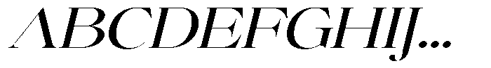 Brillane Serif  Brillane Italic Expanded Font UPPERCASE