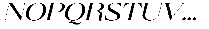 Brillane Serif  Brillane Italic Expanded Font UPPERCASE