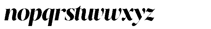 Brillane Serif  Brillane Italic Extra Bold Condensed Font LOWERCASE