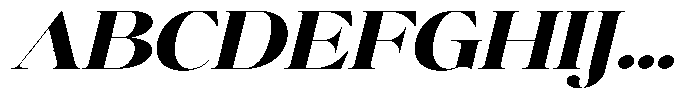Brillane Serif  Brillane Italic Extra Bold Expanded Font UPPERCASE