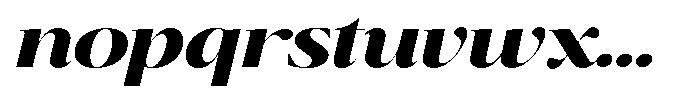 Brillane Serif  Brillane Italic Extra Bold Expanded Font LOWERCASE