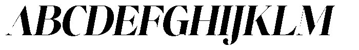 Brillane Serif  Brillane Italic Extra Bold Semi Condensed Font UPPERCASE