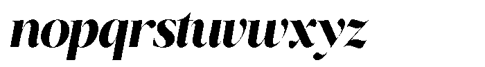 Brillane Serif  Brillane Italic Extra Bold Semi Condensed Font LOWERCASE