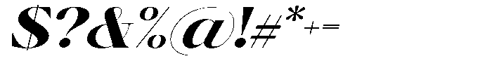 Brillane Serif  Brillane Italic Extra Bold Semi Expanded Font OTHER CHARS