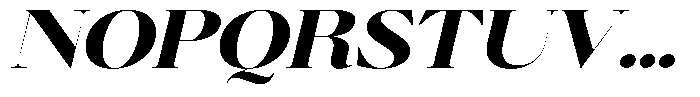 Brillane Serif  Brillane Italic Extra Bold Semi Expanded Font UPPERCASE