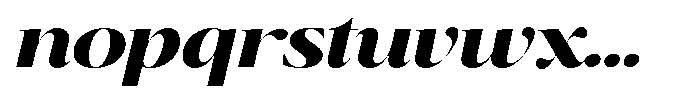 Brillane Serif  Brillane Italic Extra Bold Semi Expanded Font LOWERCASE