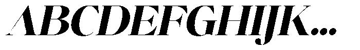 Brillane Serif  Brillane Italic Extra Bold Font UPPERCASE