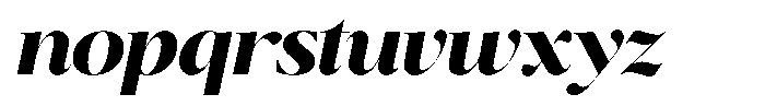 Brillane Serif  Brillane Italic Extra Bold Font LOWERCASE