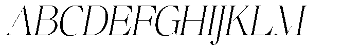Brillane Serif  Brillane Italic Extra Light Condensed Font UPPERCASE