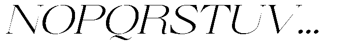 Brillane Serif  Brillane Italic Extra Light Expanded Font UPPERCASE