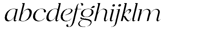 Brillane Serif  Brillane Italic Extra Light Expanded FONT