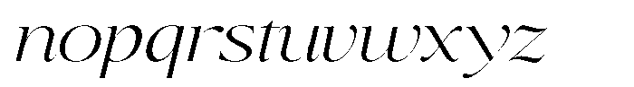 Brillane Serif  Brillane Italic Extra Light Expanded Font LOWERCASE