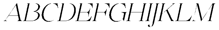 Brillane Serif  Brillane Italic Extra Light Font UPPERCASE