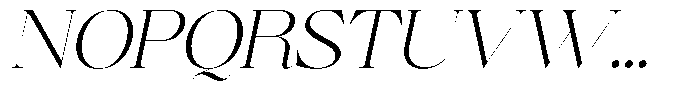 Brillane Serif  Brillane Italic Extra Light Font UPPERCASE