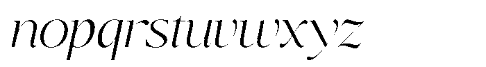 Brillane Serif  Brillane Italic Extra Light Font LOWERCASE