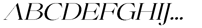 Brillane Serif  Brillane Italic Light Expanded Font UPPERCASE