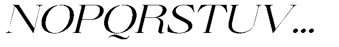 Brillane Serif  Brillane Italic Light Expanded Font UPPERCASE