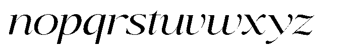 Brillane Serif  Brillane Italic Light Expanded Font LOWERCASE
