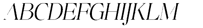 Brillane Serif  Brillane Italic Light Semi Condensed Font UPPERCASE
