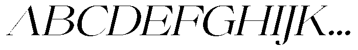 Brillane Serif  Brillane Italic Light Semi Expanded Font UPPERCASE
