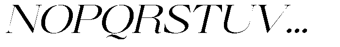 Brillane Serif  Brillane Italic Light Semi Expanded Font UPPERCASE