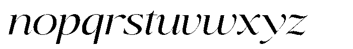 Brillane Serif  Brillane Italic Light Semi Expanded Font LOWERCASE