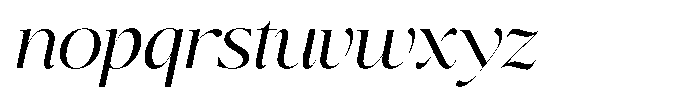 Brillane Serif  Brillane Italic Light Font LOWERCASE