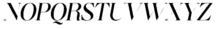Brillane Serif  Brillane Italic Medium Condensed Font UPPERCASE